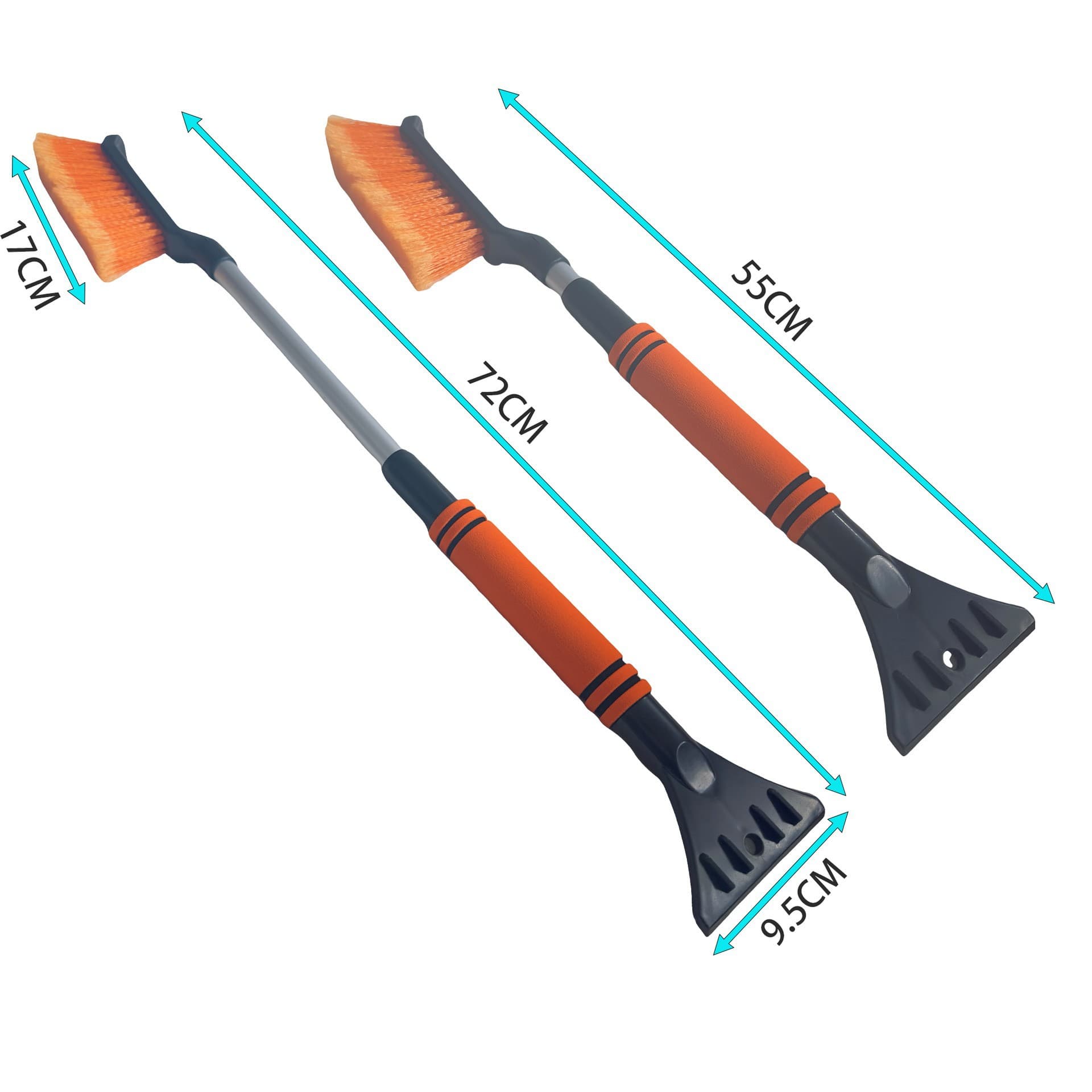 Car snow shovel, multi-functional car snow shovel, glass defrost, snow scraper, de-icing brush, winter snow removal tool