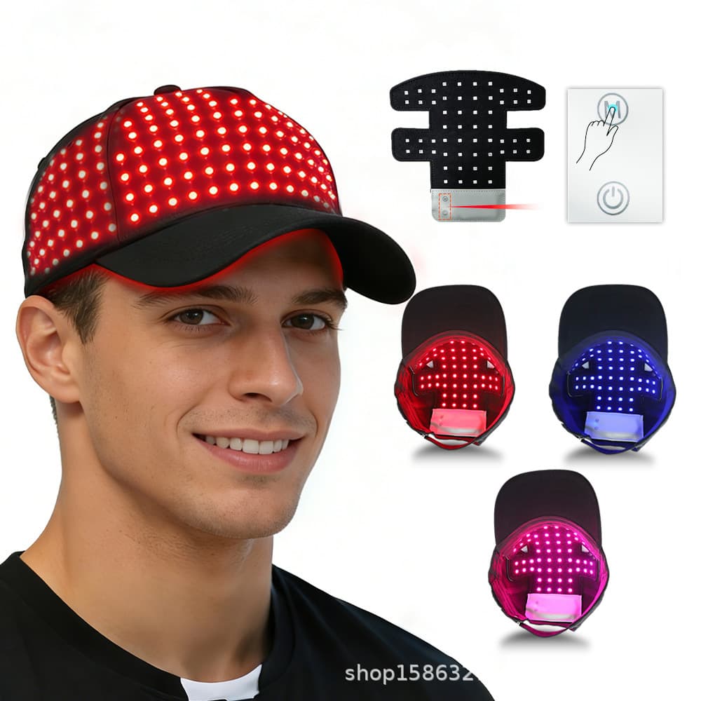 Amazon Bestseller LED Wireless Hair Growth Cap Phototherapy Combination Red Light Therapy Cap Blue Light Purple Light Infrared Hair Growth