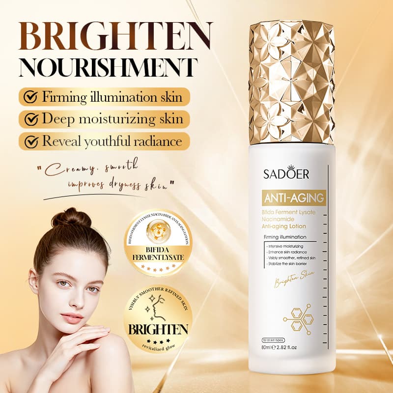 Full English water emulsion SADOER bifid yeast nicotinamide anti-photoaging emulsion 80ml anti-wrinkle moisturizing cross-border foreign trade