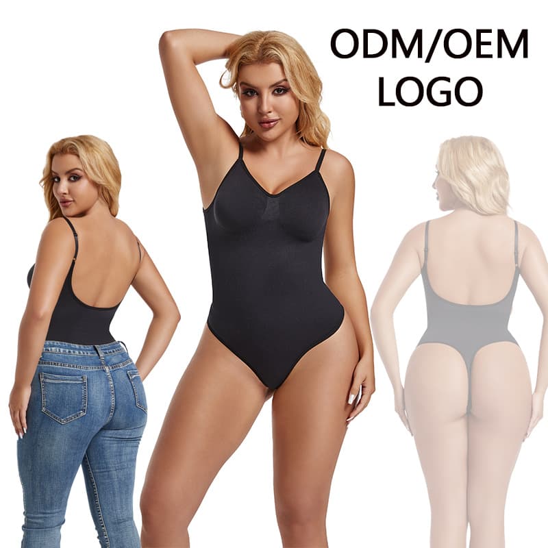 European and American Cross-Border Best Seller Backless Waist Cincher Waist Trainer Seamless Strappy Shaping Body Shaper Shapewear Bodysuit