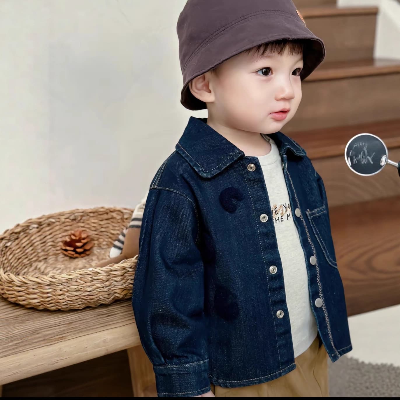 Baby Boy Denim Long-Sleeve Shirt Jacket Spring Autumn New Arrival Toddler Denim Jacket Thin Style