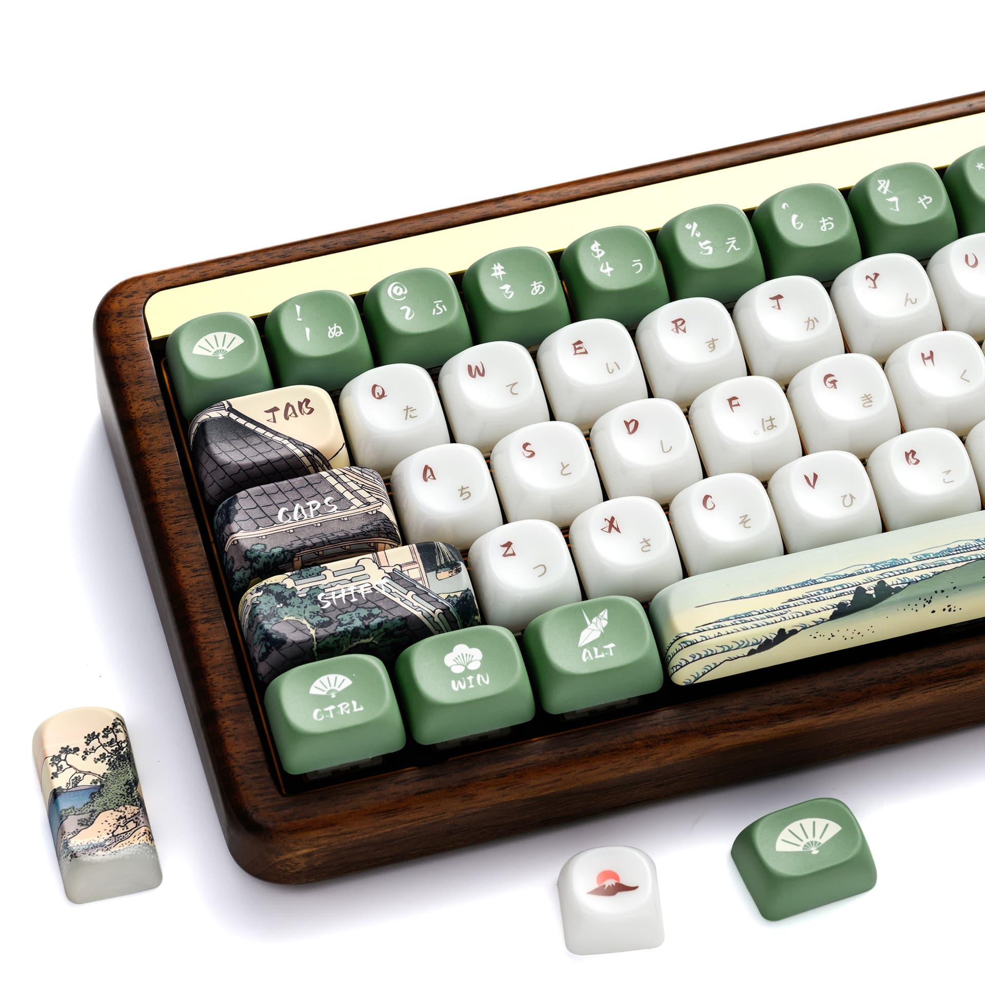 XVX Shichirigahama Dye-Sublimation PBT+PC Dual-Material Keycaps for Mechanical Magnetic Switch Keyboards, 129 Keys Small Full Set