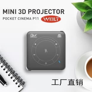 DLP Android Smart Projector 2+16GB HDMI Input Supports 3D Phone Screen Mirroring Pocket Mini Projector