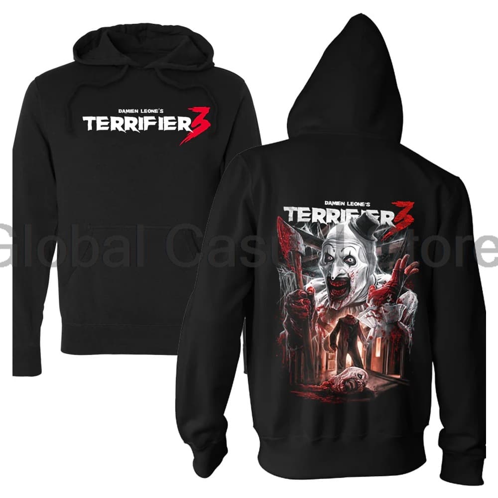 Terrifier 3 Merch Hoodie 2024 Horror Movie Halloween C