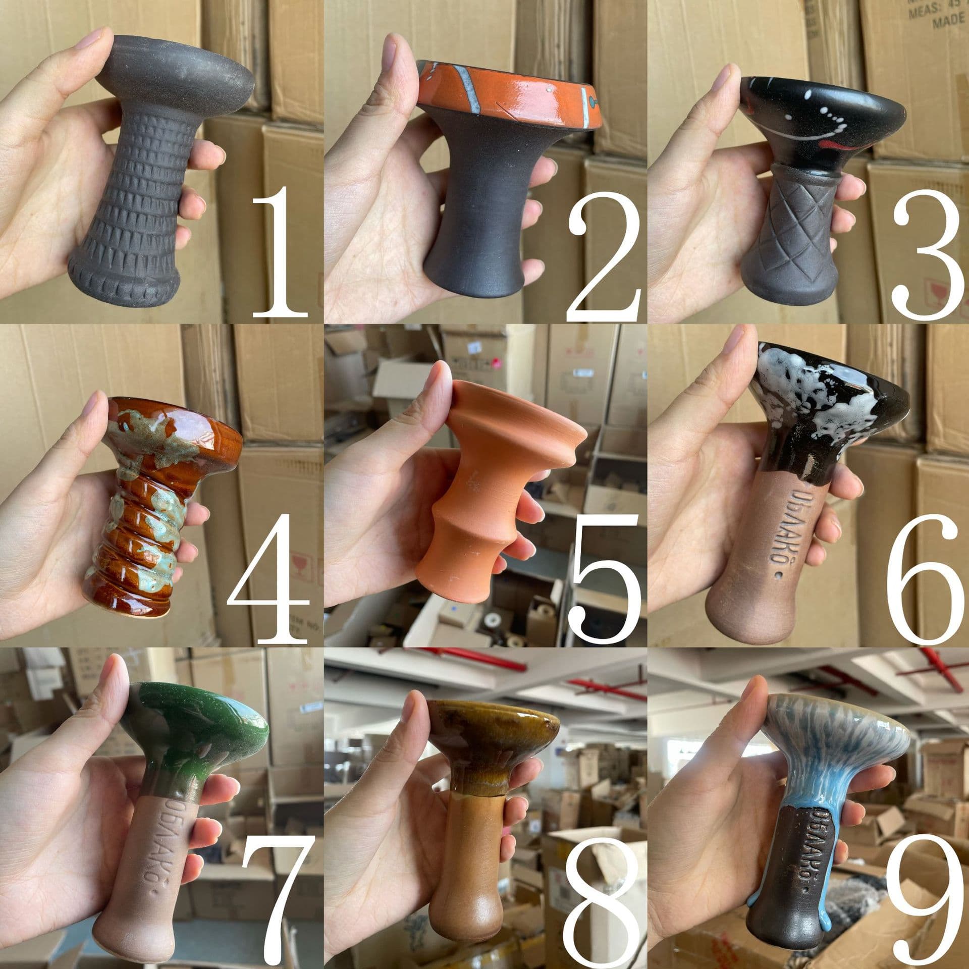 Hookah smoke pot oblako smoke pot color point smoke pot red mud smoke pot stone smoke pot can be equipped with hookah charcoal partition
