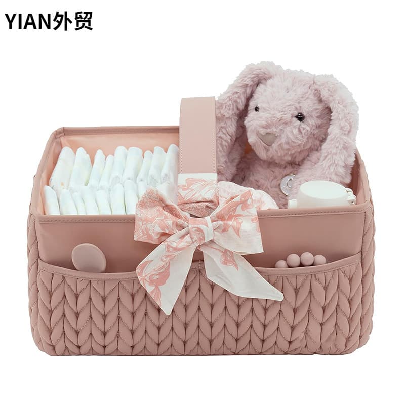 New storage bag baby diaper storage box newborn diaper baby travel basket storage handbag storage box