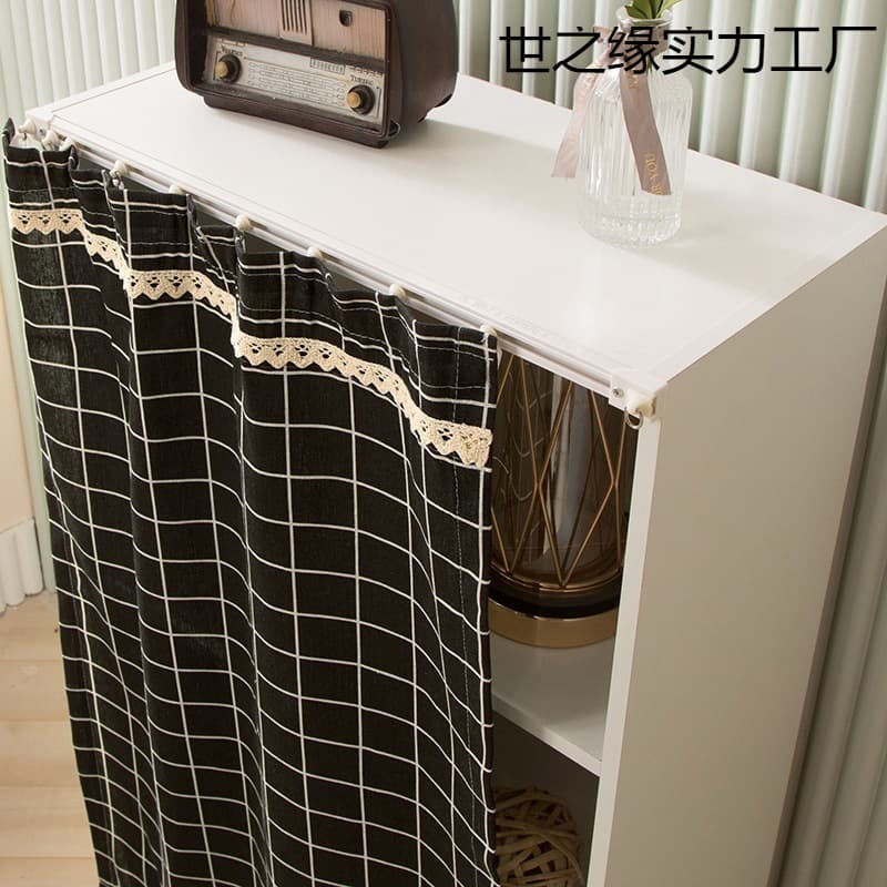 Curtain to cover the cabinet, water divider, curtain rail, dressing table, mirror, curtain, storage rack, cabinet sundry curtain