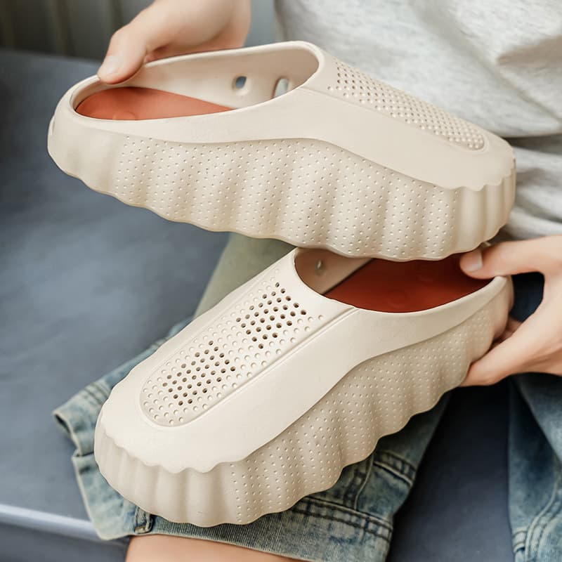 Trendy Summer Couple Clog Sandals Cross-Border Large Size Thick Sole Comfortable Outdoor Beach Clogs