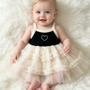 Summer Thin Baby Girl's Camisole Bodysuit Princess Net Summer Thin Baby Girl's Camisole