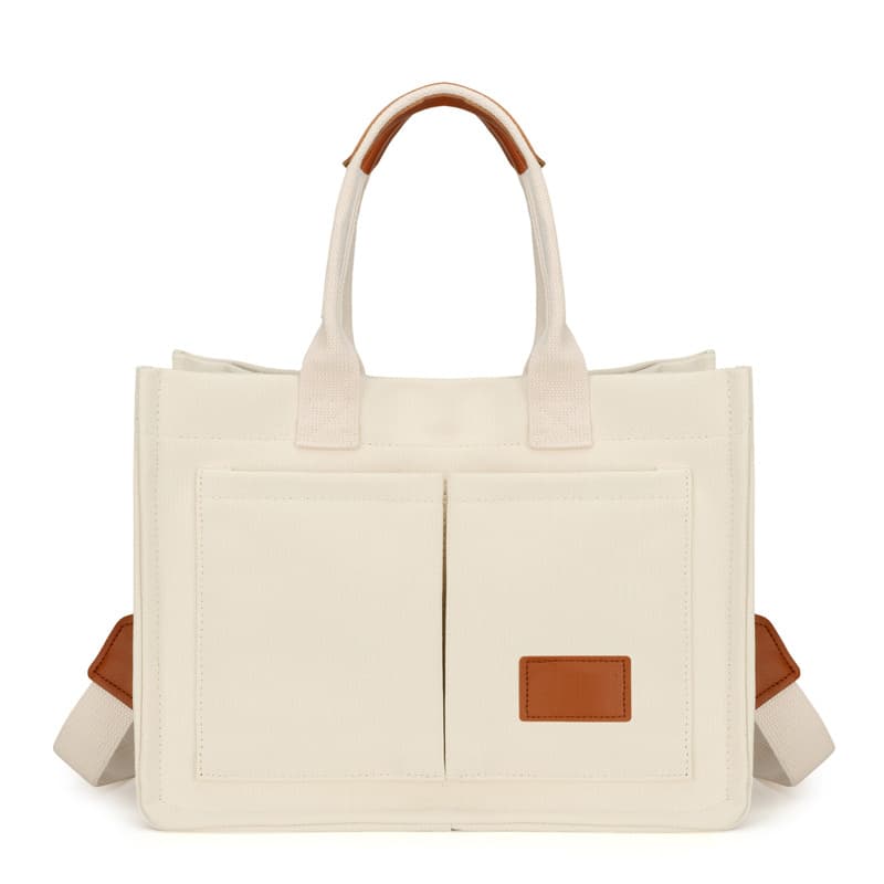 New Canvas Bag Simple Casual Handbag Commute Versatile Large Capacity Crossbody Cloth Bag