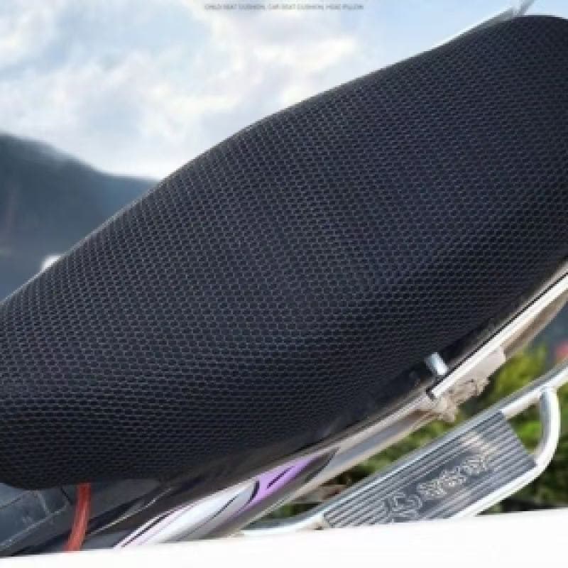 Electric Vehicle Seat Cover Motorcycle Cushion Cover Waterproof Sunscreen Breathable Scooter Seat Universal Mesh Cover