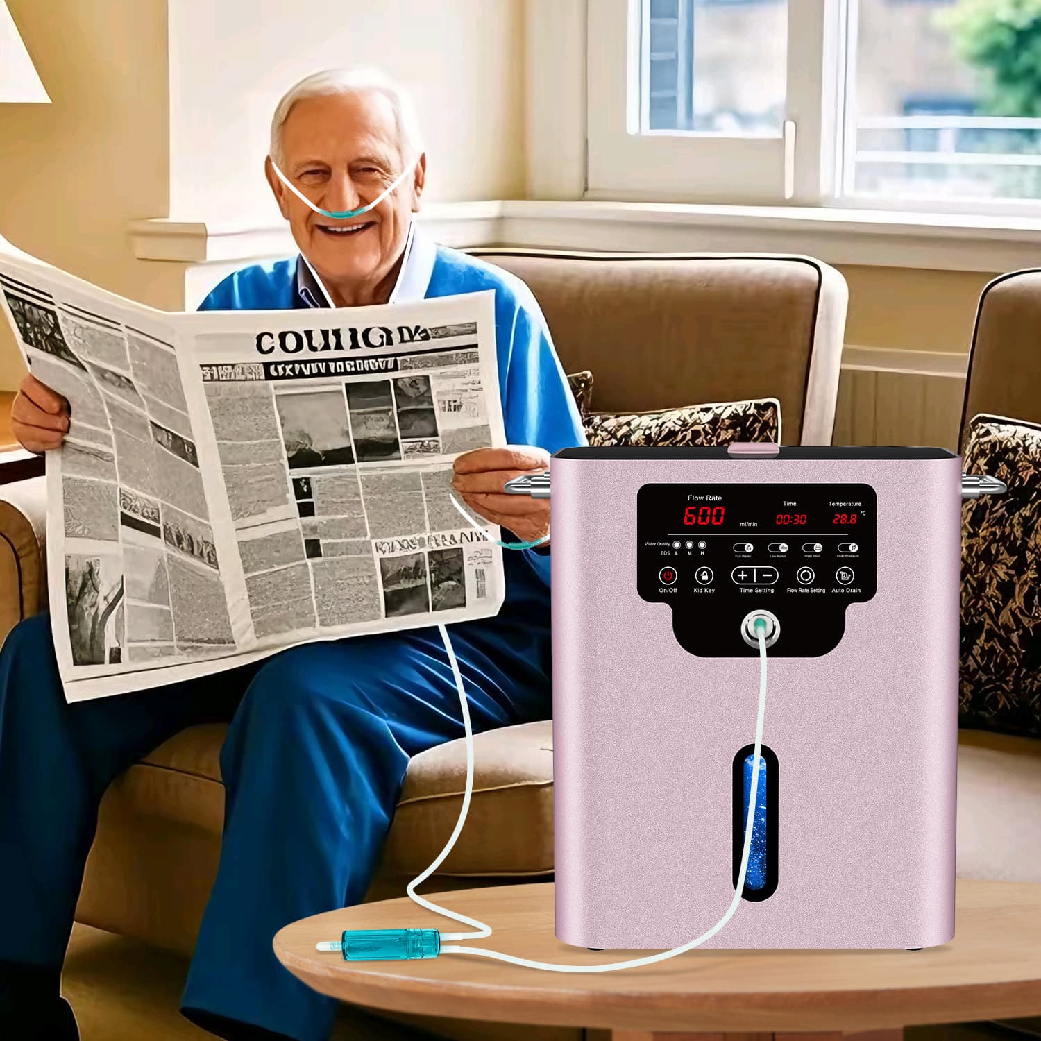 Home Portable Hydrogen Generator PEM Hydrogen Production Machine Small Hydrogen Generator Holiday Gift Hydrogen Generator Wholesale