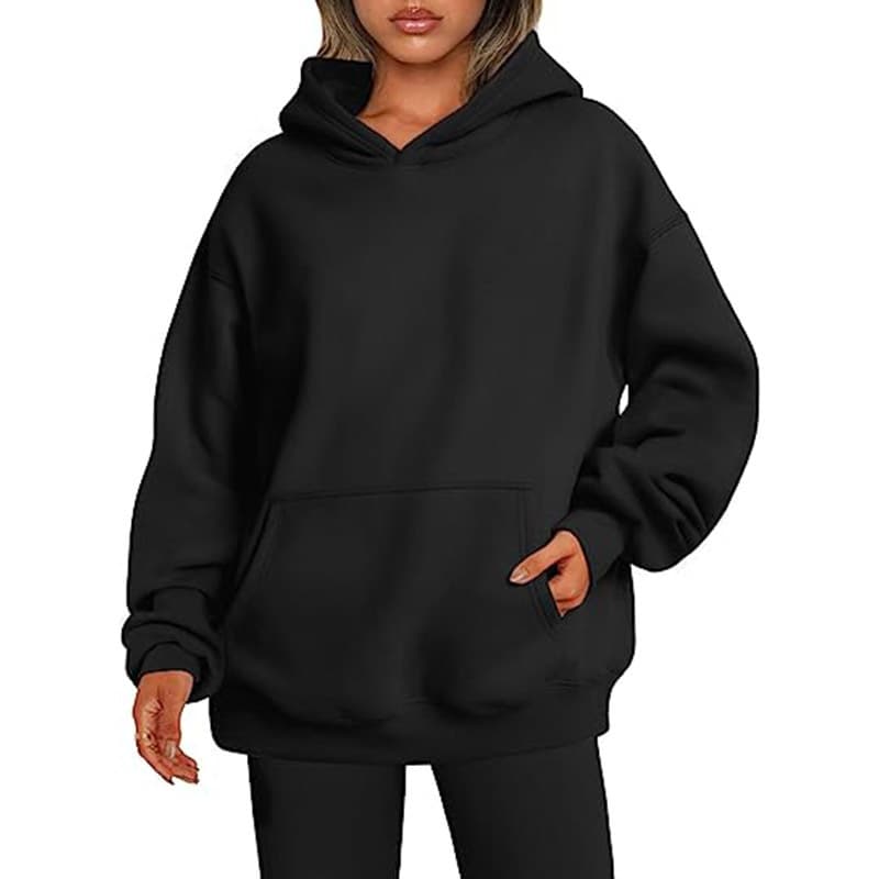 Amazon European and American Oversized Export Independent Station 2023 New Women's Autumn Thick Hooded Sweatshirt