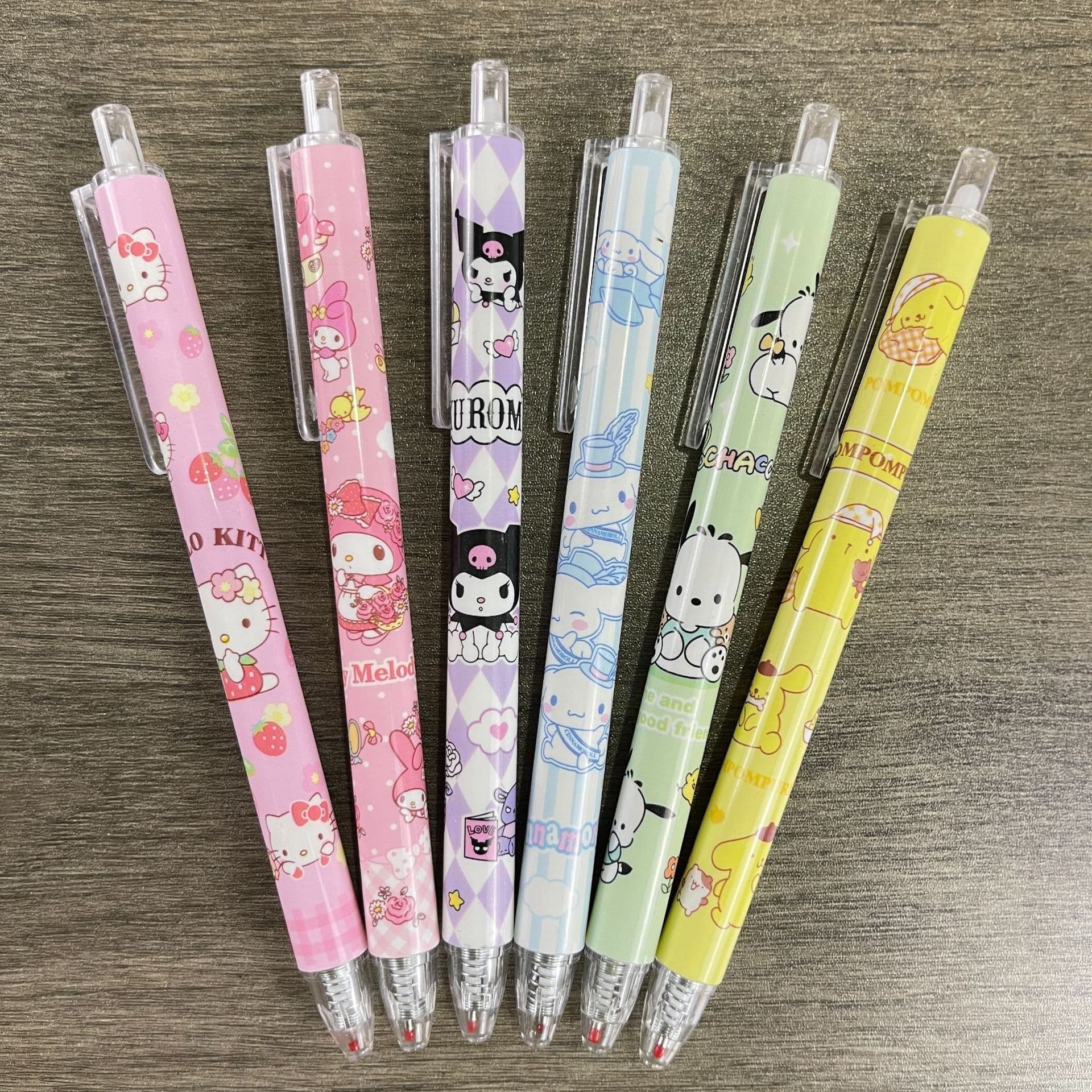 Cute Cartoon Retractable Pen, High Appearance Push Pen for Student Writing Exam Practice Pen, Ins Style, 0.5mm Black