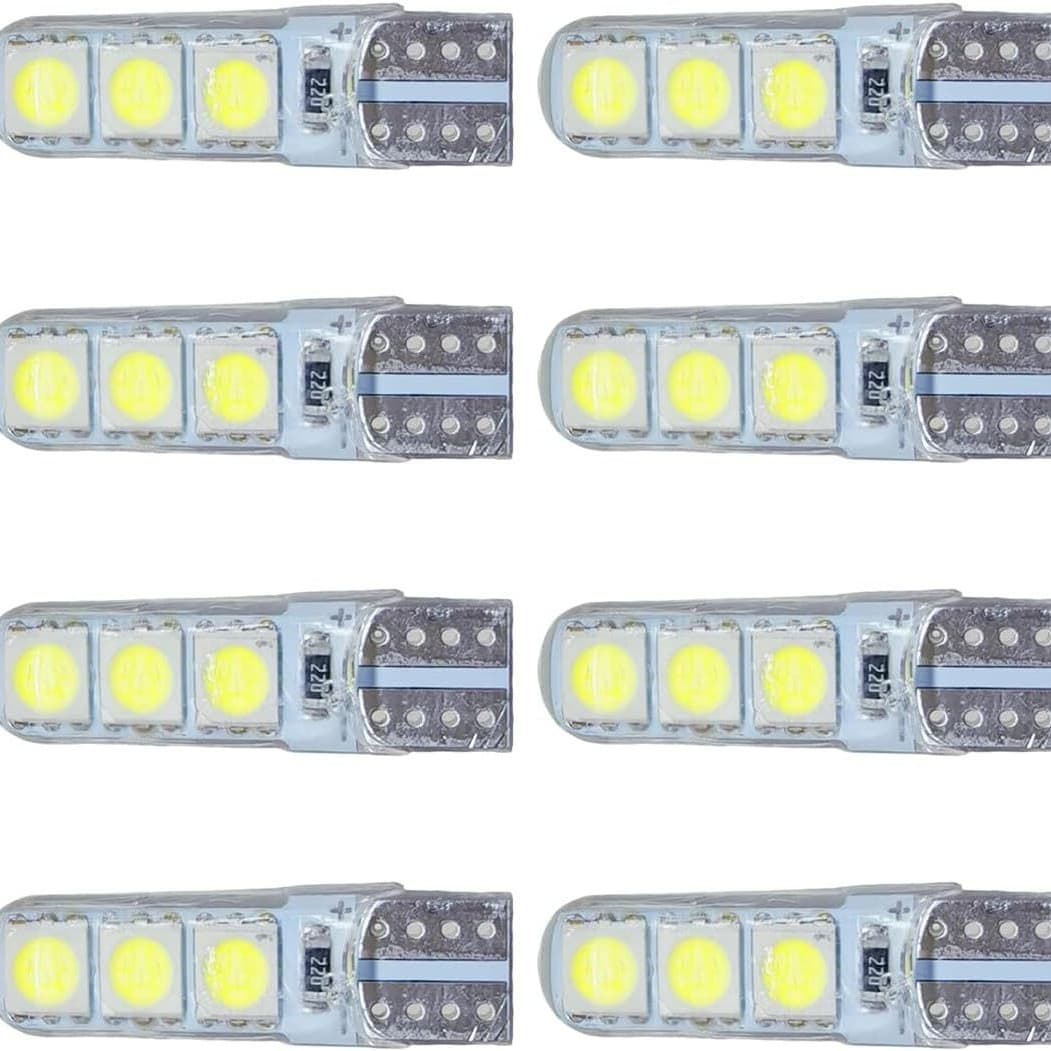 T10 High Temperature Silicone Car LED Bulb / Parking Light / Trunk Light W5W T10 5050 6SMD