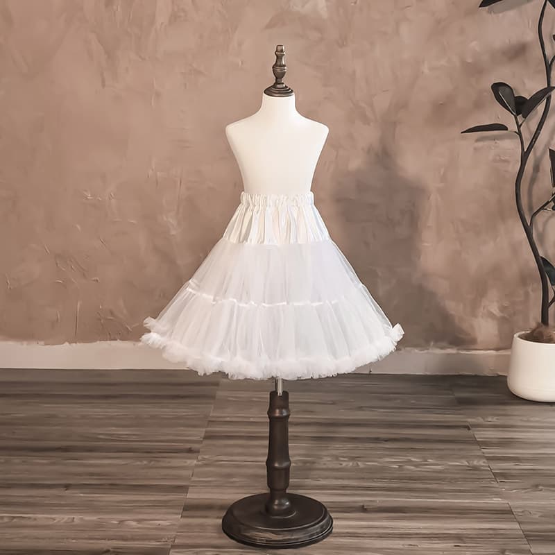 45cm Petticoat Lolita Boneless Soft Tulle Puffy Skirt Inner Layer Daily Slip COS Lolita Cloud Amazon