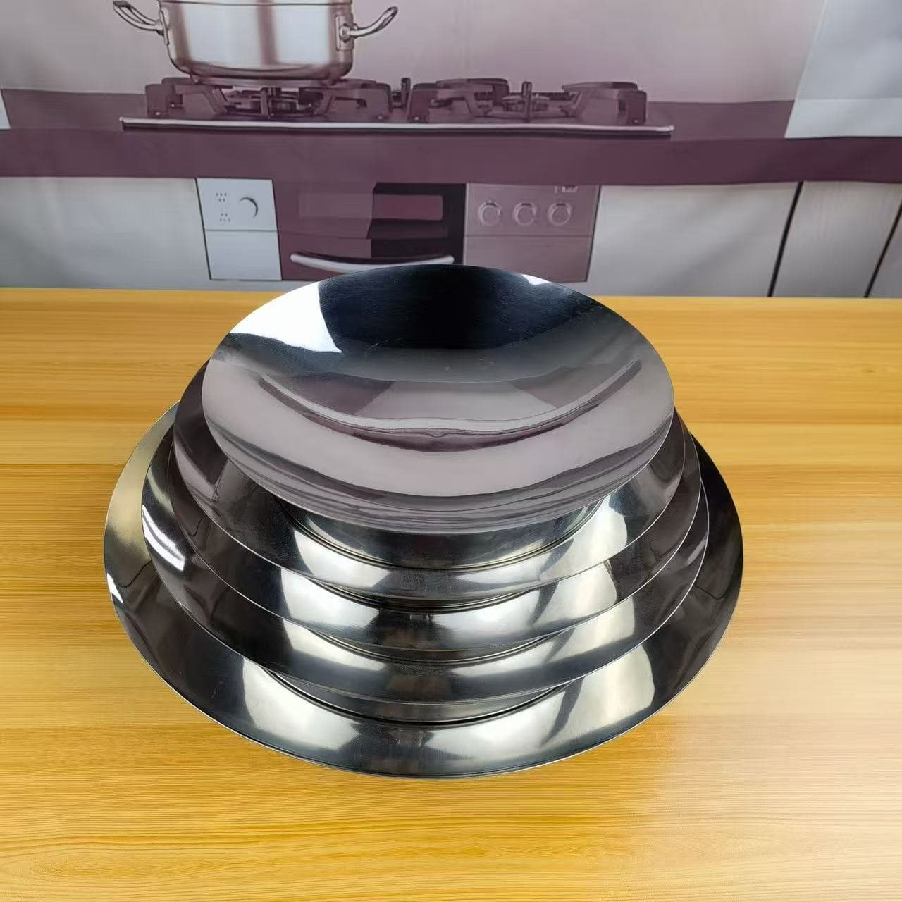 Wholesale Thickened Stainless Steel Dumpling Filling Tray, Household Filling Basin, Special Mixing Bowl for Fillings, Vegetable and Shrimp Platter