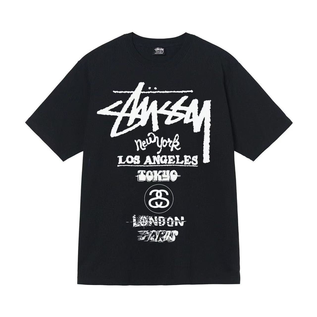 STU Cross-border Men's Cotton Short-Sleeve Printed T-Shirt, Unisex Trendy Round Neck Casual Top