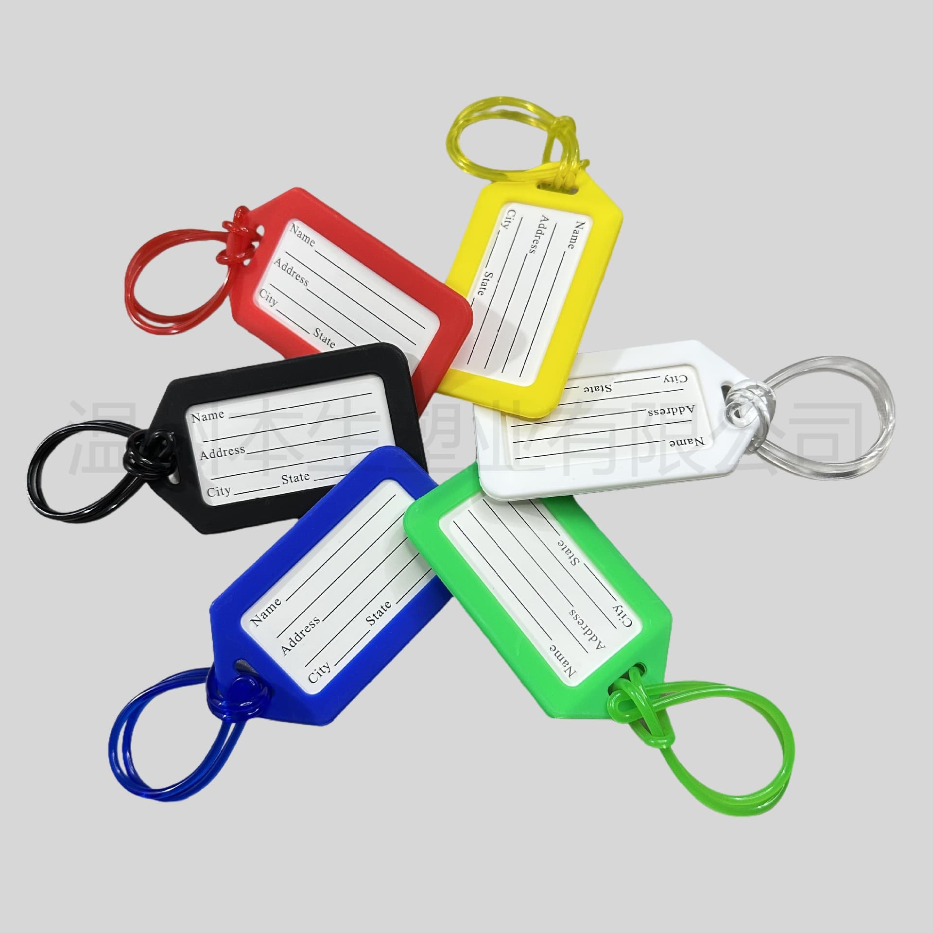 Cross-border PP Luggage Tag with PVC Lanyard Plastic Luggage Tag Transparent Rope Plastic Classification Label Tag
