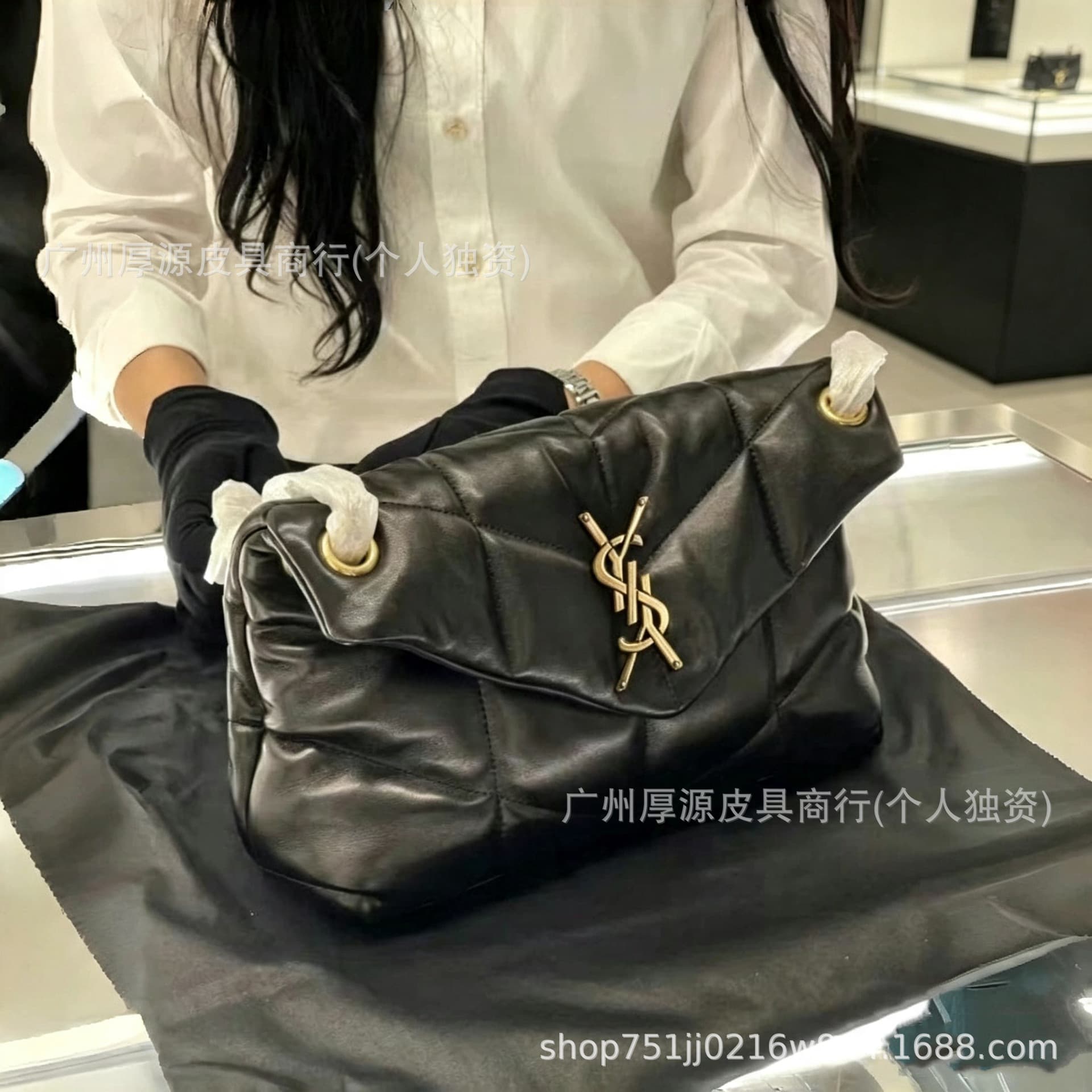 Cross-border source YSL Cloud Bag Quilted Lambskin Loulou Diamond Quilted Chain Messenger Bag Shoulder Crossbody Women's Bag
