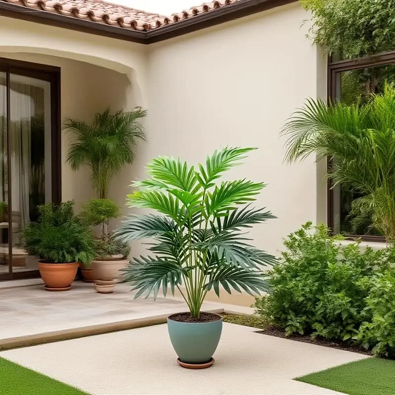 Large Artificial Areca Palm Floor Plant for Indoor Window Display, Decorative Design for Amazon Cross-Border E-commerce
