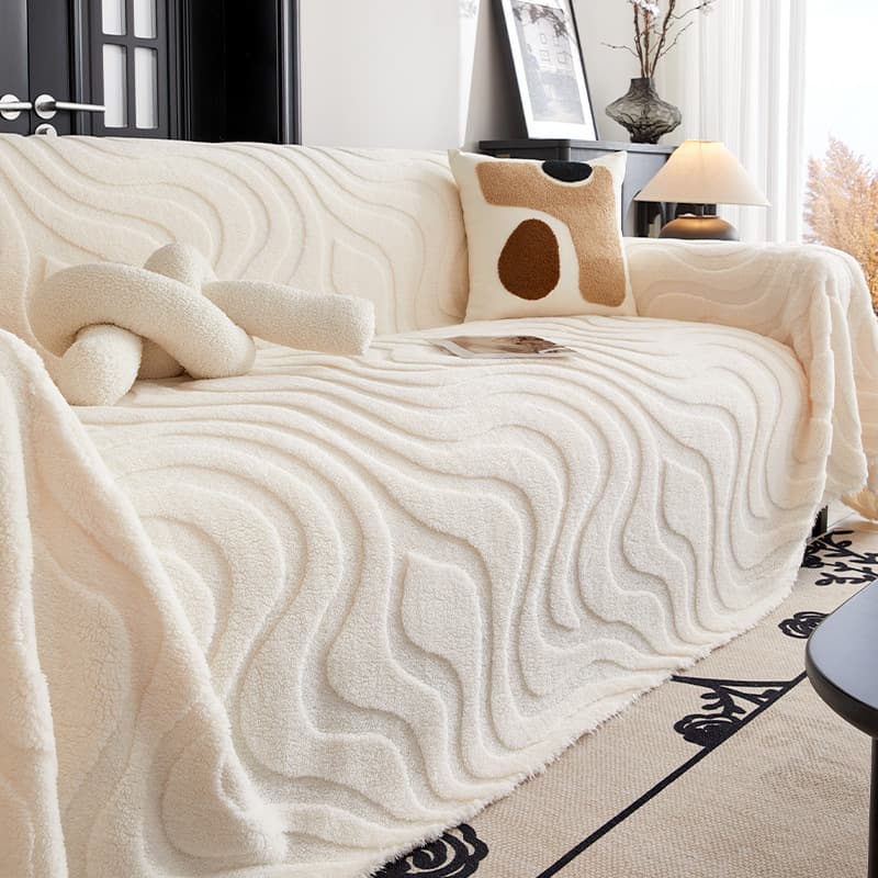 Internet-famous High-end Fluffy Sofa Throw, 2025 New Autumn/Winter Full Coverage Sofa Blanket, Drop Shipping Available