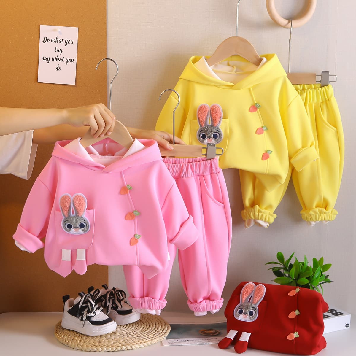 Girls' Casual Hoodie Set 2025 Spring/Autumn New Style Baby Girls' Casual Sportswear Toddler Two-Piece Set