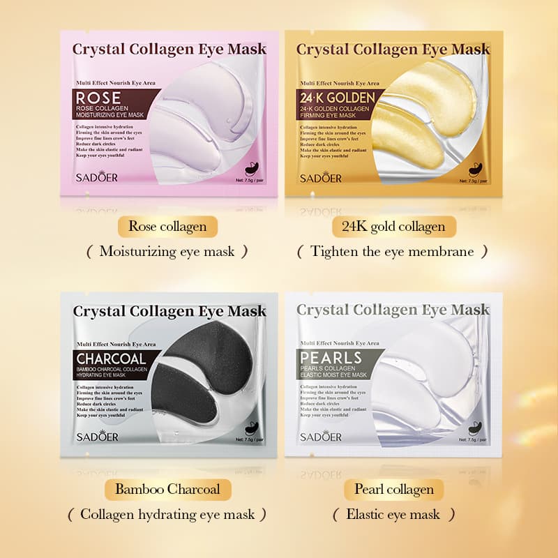 Cross-border 24K gold collagen eye mask 7.5g SADOER hydrating and moisturizing eye mask foreign trade skin care products wholesale