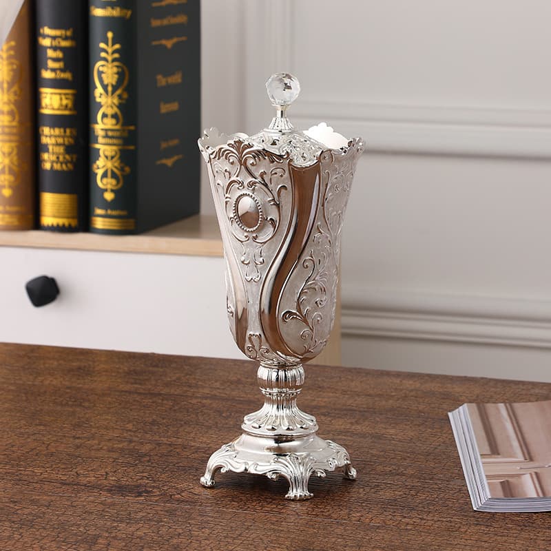 European Church Incense Burner Aroma Stand Gold-Plated Classic Four-Legged Incense Burner Middle Eastern Exquisite Metal Charcoal Incense Burner