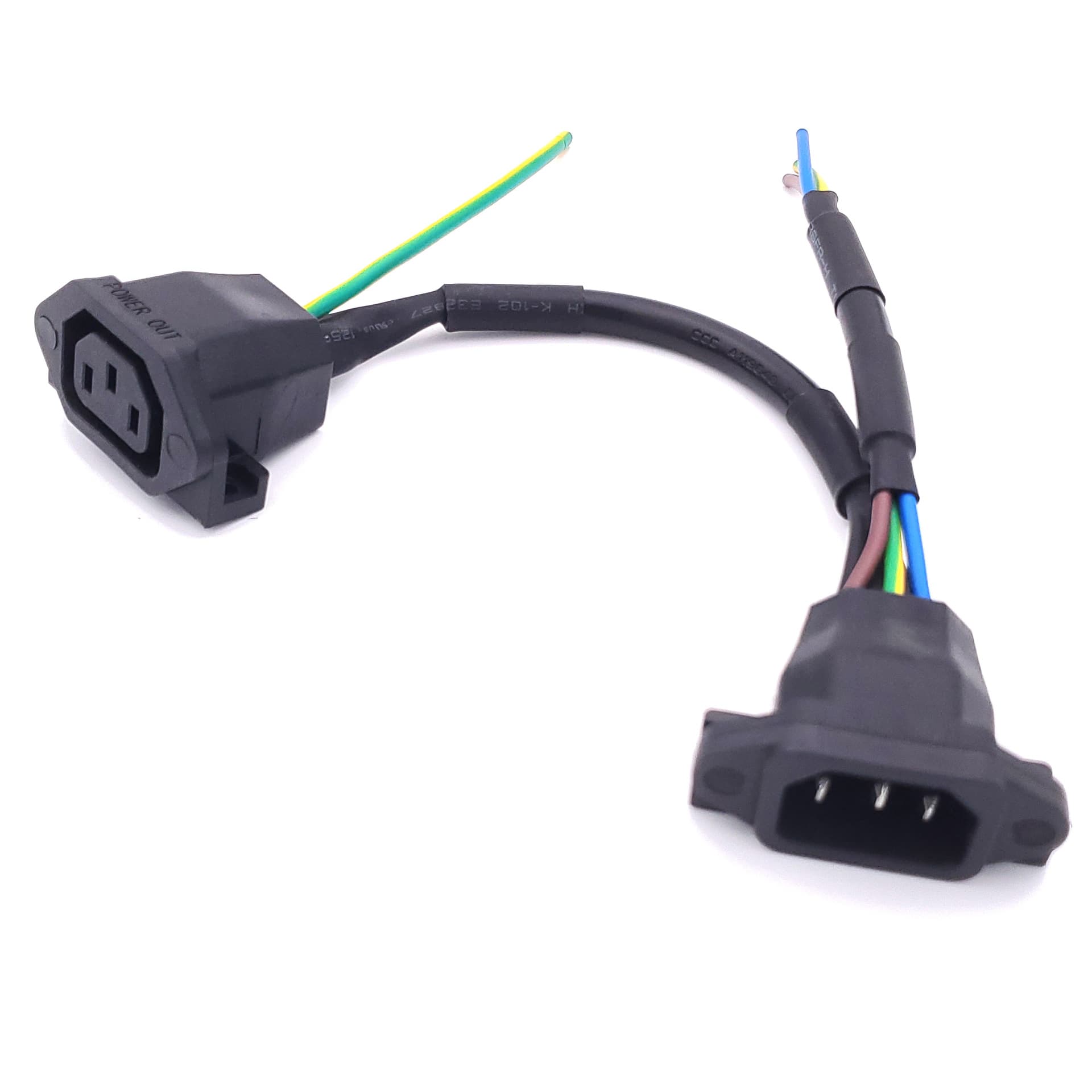 AC Power Socket Figure-8 10A Female Socket, Three-Core High-Current DC Socket Terminal Wire Male-Female Plug