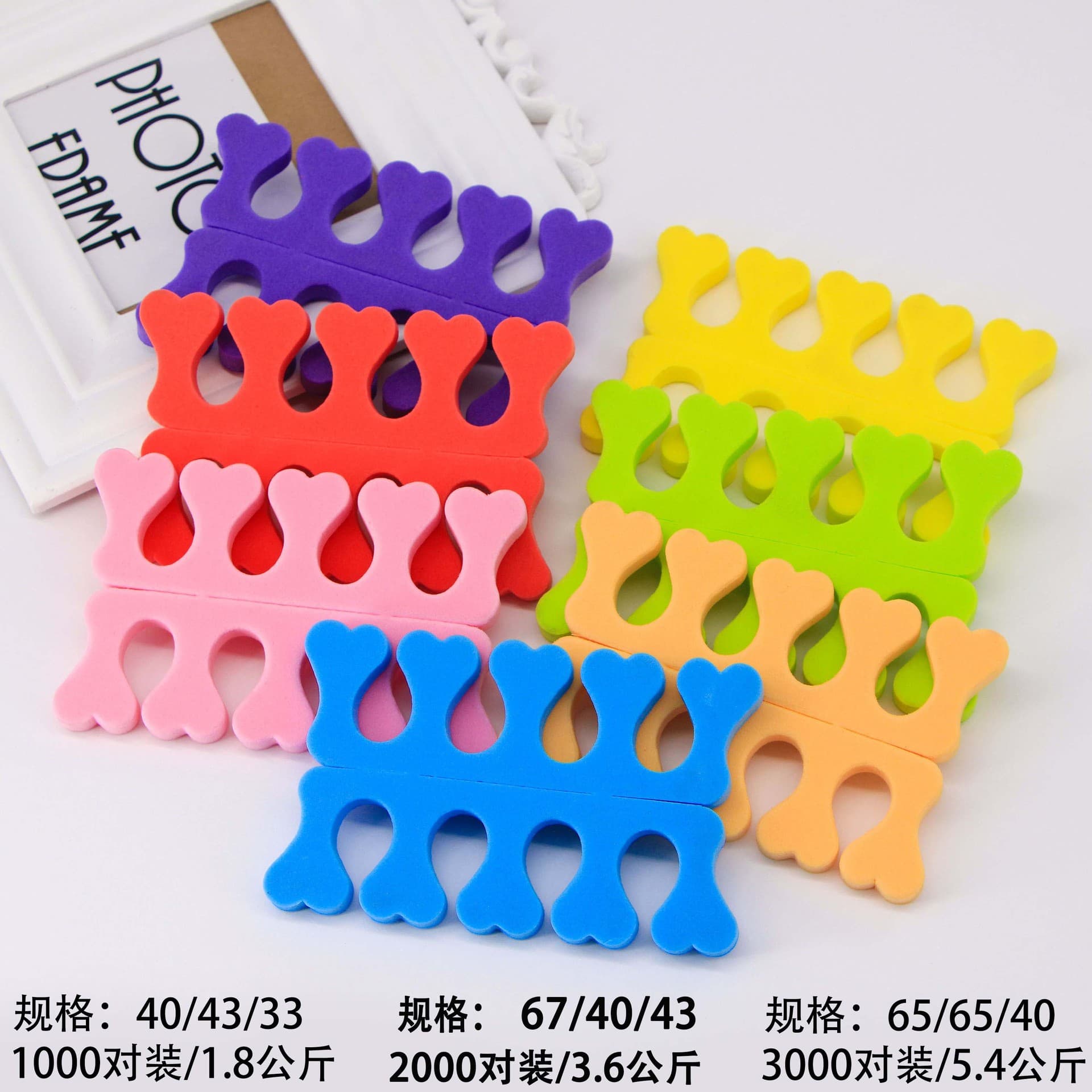 Factory Direct Nail Tool Toe Separator Sponge Toe Separator Toe Isolation Cotton EVA Heart-shaped Toe Separator