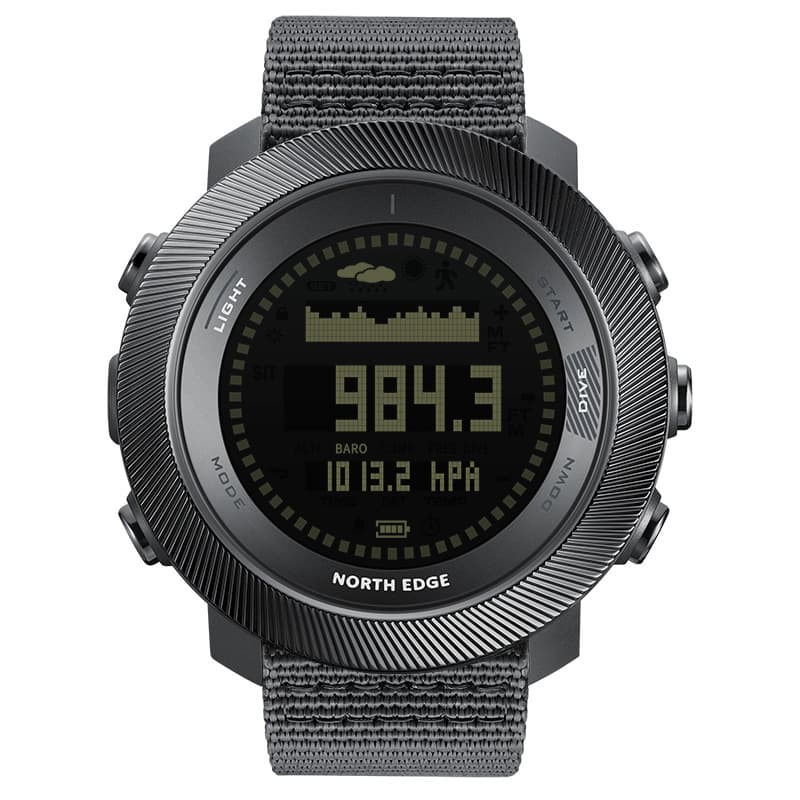Outdoor Sports Smart Watch Free Diving Altitude Barometric Compass World Time Waterproof 100m Wristwatch