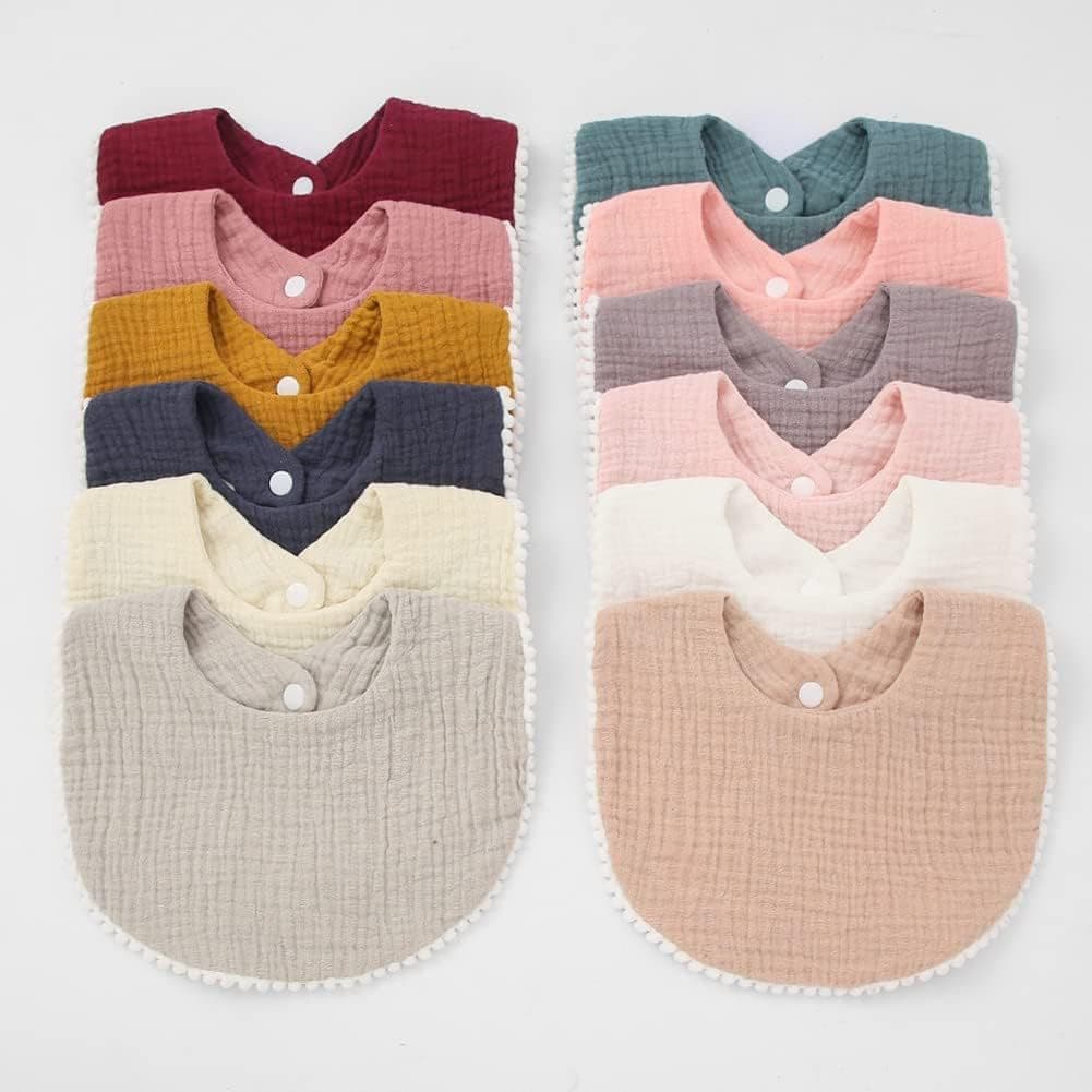 New baby ruffled saliva towel infant soft absorbent bib maternal and infant food supplement eating bib