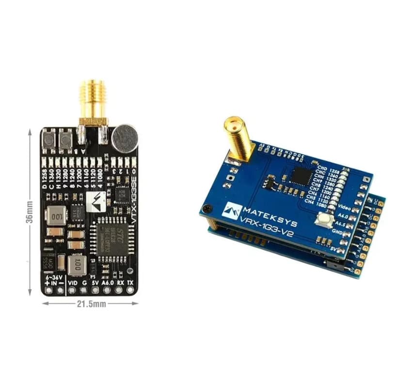 Matek Video Transmitter/Receiver 1.2/1.3GHz ANT-Y1240/VTX-1G3SE/VRX-1G3-V