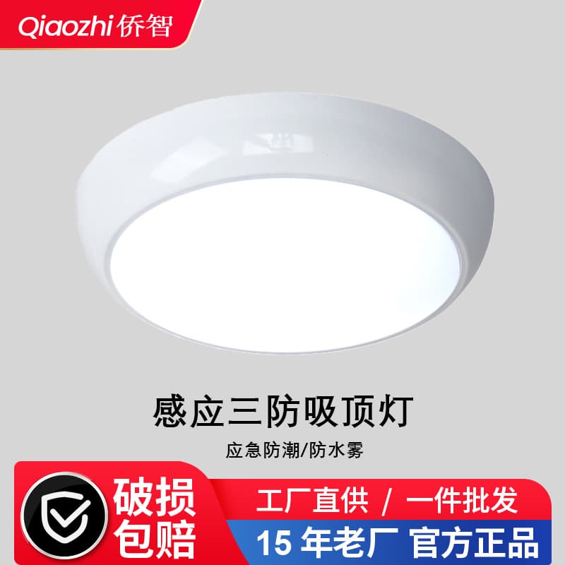 Moisture-proof Waterproof Fog-resistant Three-proof Ceiling Light for Bathroom, Modern Simple Sensor Eye-care Fixture