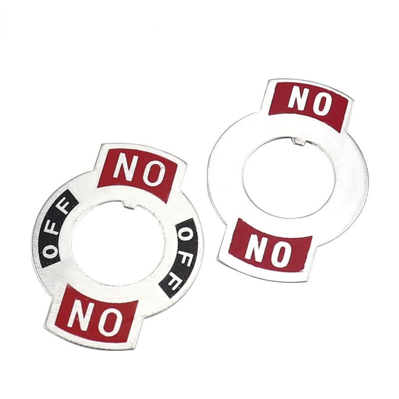 12mm Toggle Switch Indicator Plate Nameplate Rocker Arm Switch Label Sign Aluminum Sheet