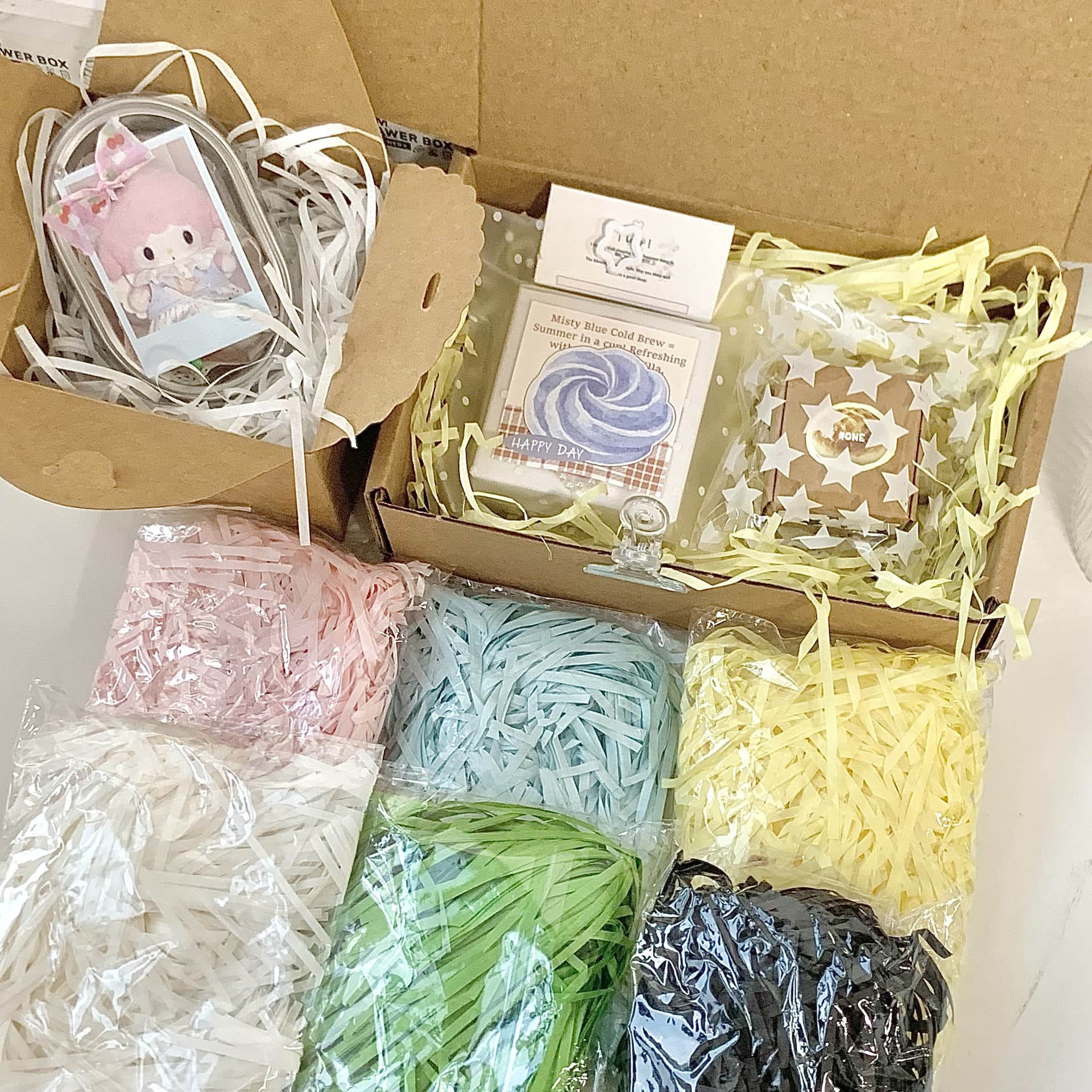 Packing Wedding Candy Box Decoration Raffia Filler Classic Gift Box Present Wrapping Box Paper Grass Multi-color