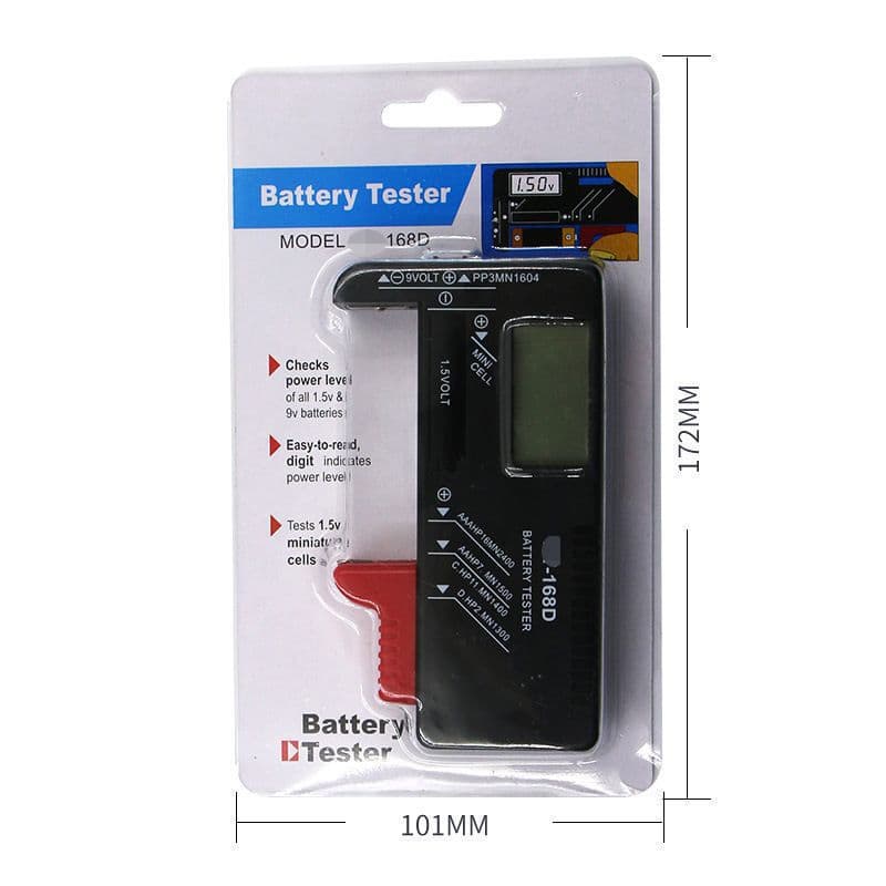 Digital display battery power tester, 168D series battery tester