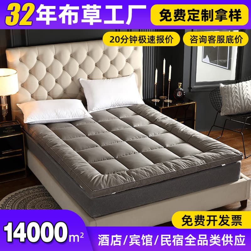 Amazon Export Hotel-Quality Cotton 3D Thickened Student Mattress Pad Comfortable Quilted Mattress Topper Dust-Proof Feather Down Home Soft Pad