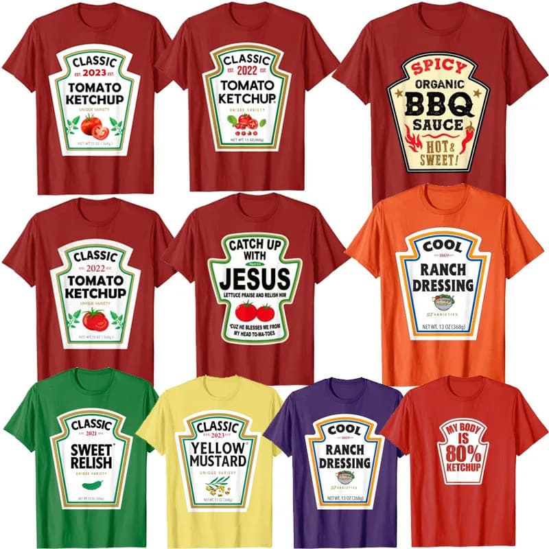 【Cross-border European code】【Cross-border European code】Classic Mayo Mustard Ketchup Costume