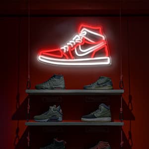 JianJung Sneaker Neon Light Wall Decoration Dimmable Shoe LED Sign Neon Light Bedroom Men