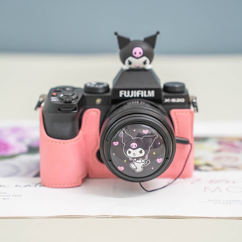 Suitable for Fuji Camera Cartoon Lens Cover Sony Zve10 Canon R50 49 52 55 58 67mm Nikon
