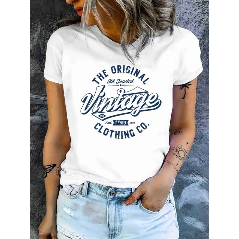 Women Cotton T-shirt 'The Vintage Clothing Co' Tee Female