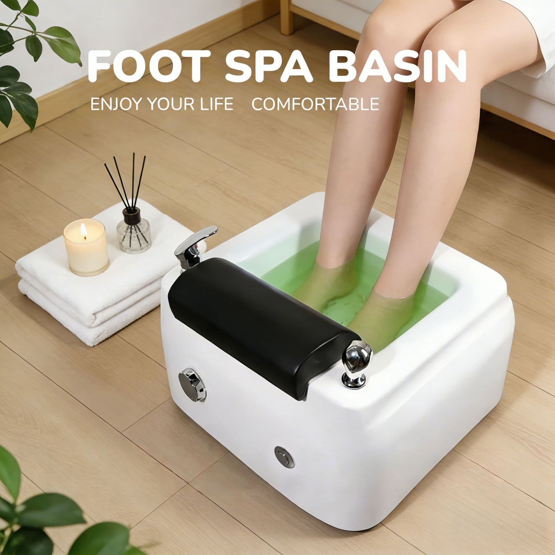Cross-border Electric Surfing Foot Bath Basin with Nail Art Surfing Massage Colorful Lights Acrylic Foot Soak Basin Foot Therapy Pedicure Basin