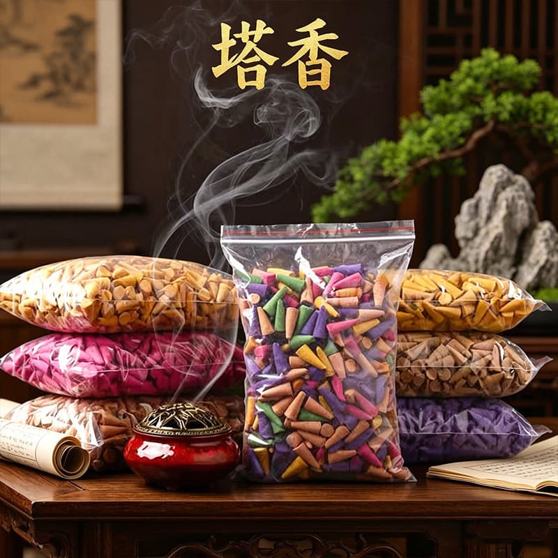 Pagoda incense grains Thai pagoda aromatherapy cone incense sandalwood agarwood floral fragrance household aromatherapy stove bathroom deodorizing fragrance wholesale