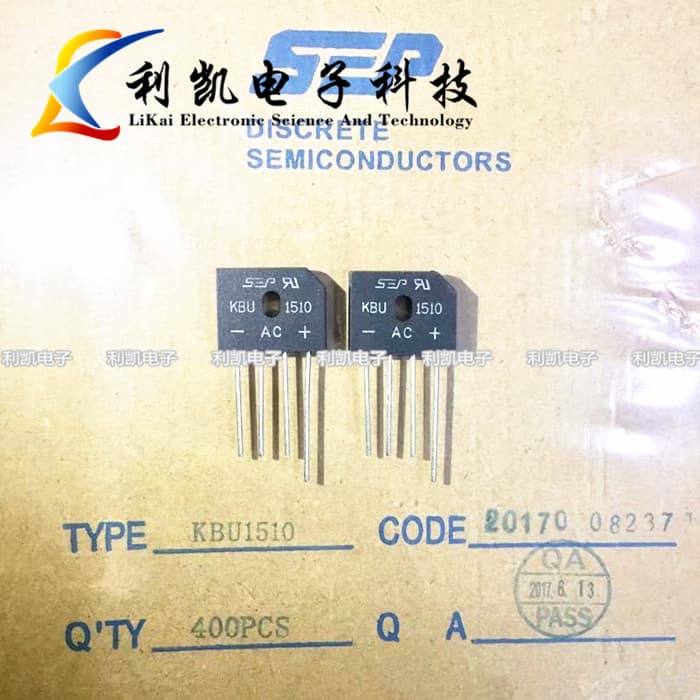 KBU1510 Induction Cooker Rectifier Bridge, Flat Bridge, 15A1000V DIP4 Round Pins, Brand New in Stock