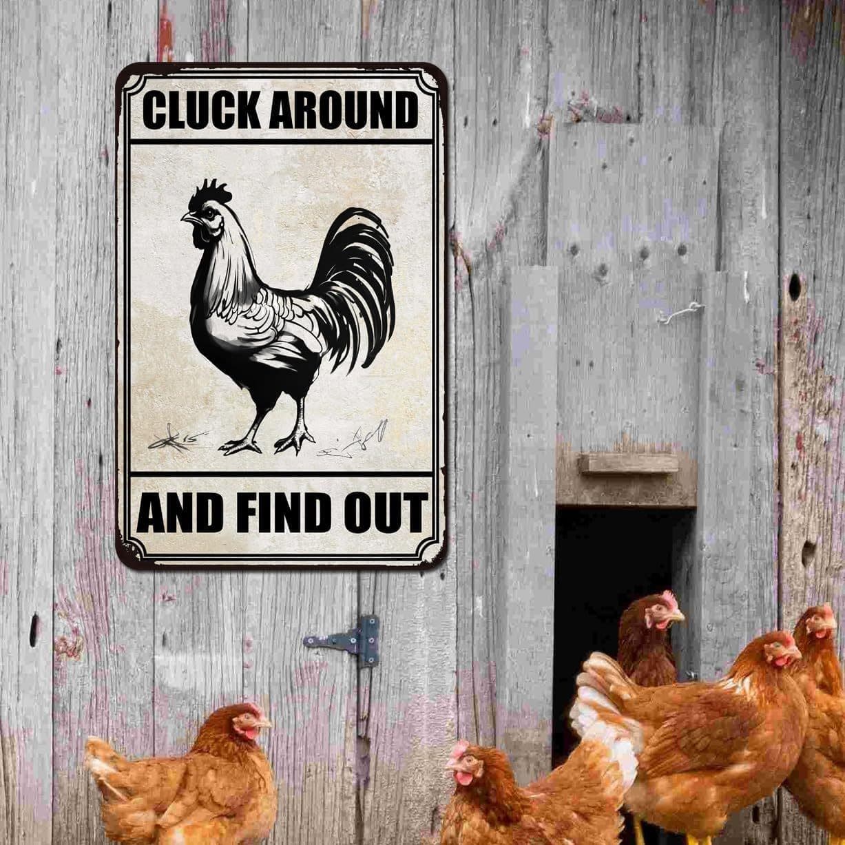 Chicken Gifts Funny Chicken Metal Sign For Home Chicken Decor