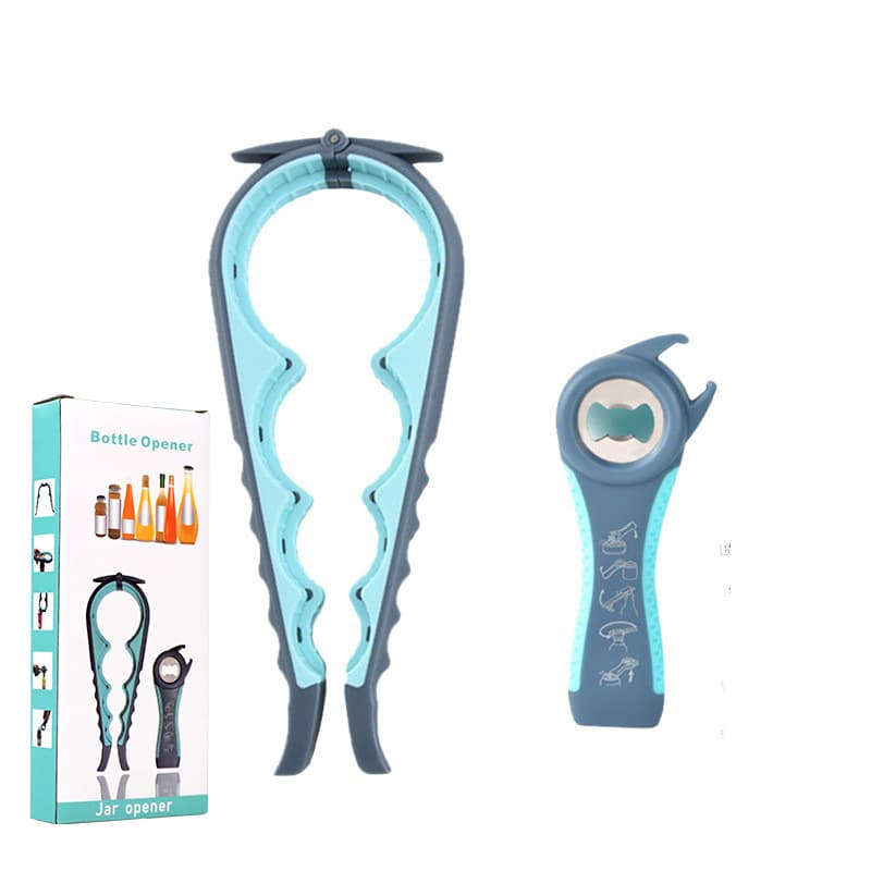 New 4-in-1 Bottle Opener Set, Creative Plastic Cap Opener, 5-in-1 Can Opener, Creative Beer Bottle Opener