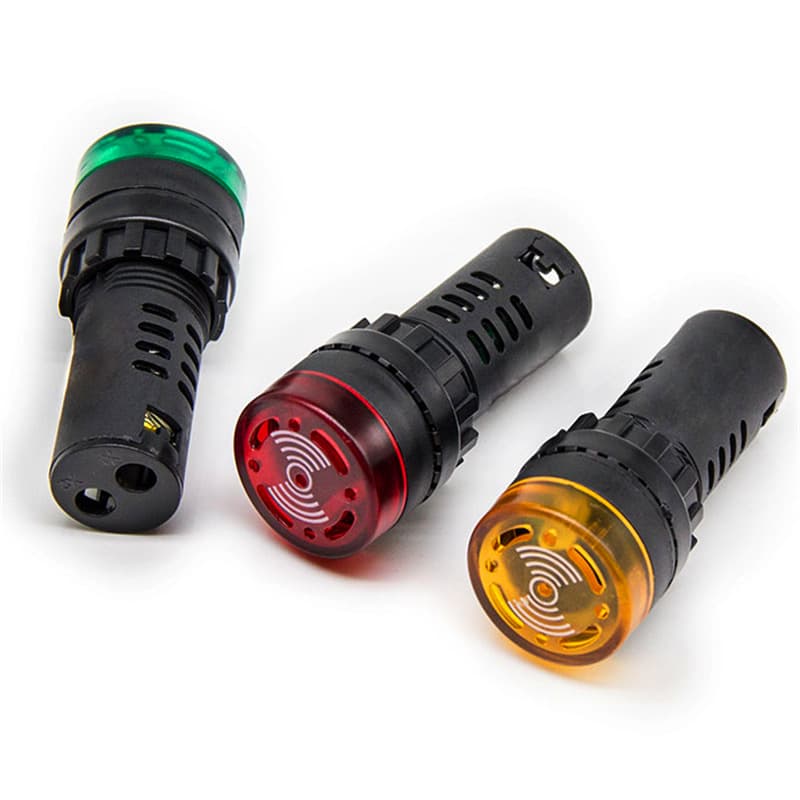 Manufacturer Wholesale Sound and Light Alarm AD16-22SM, Yellow Three-Pin, Full Range of Green Colors, 220V