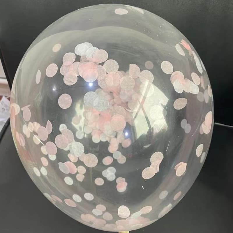 Cross-border Trade 12-Inch Sequin Balloon Transparent Confetti Balloon Color Aluminum Foil Sequin 2.8g Balloon